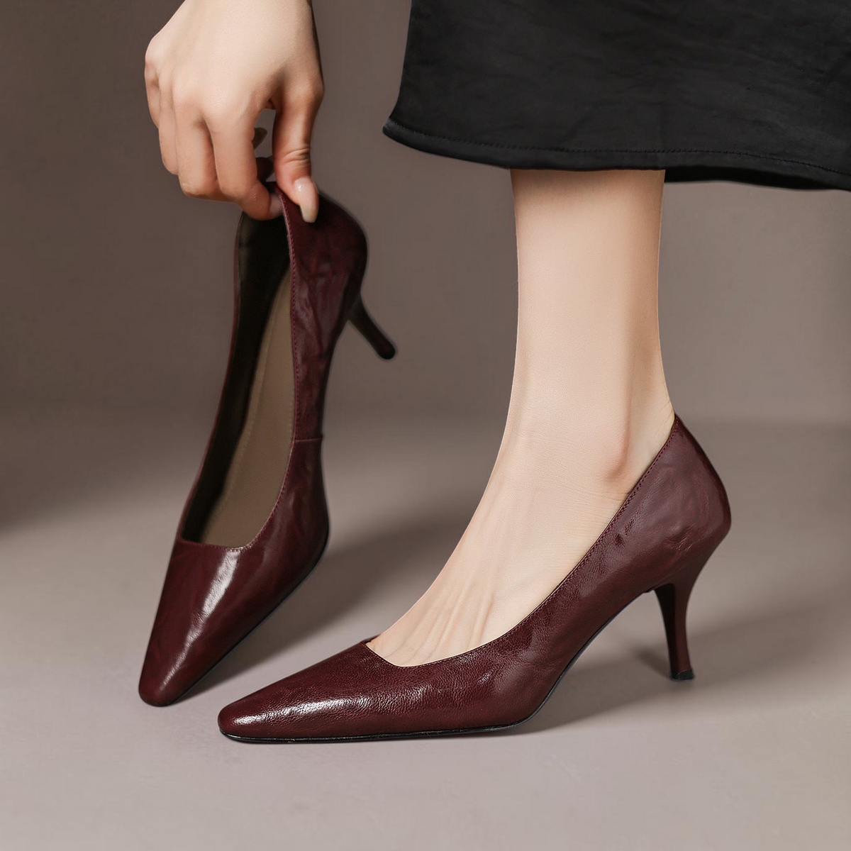 Zala |  Leather Heels