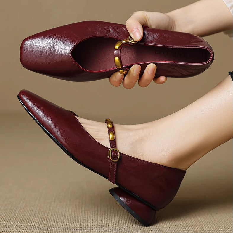 Zyra |  Leather Flats