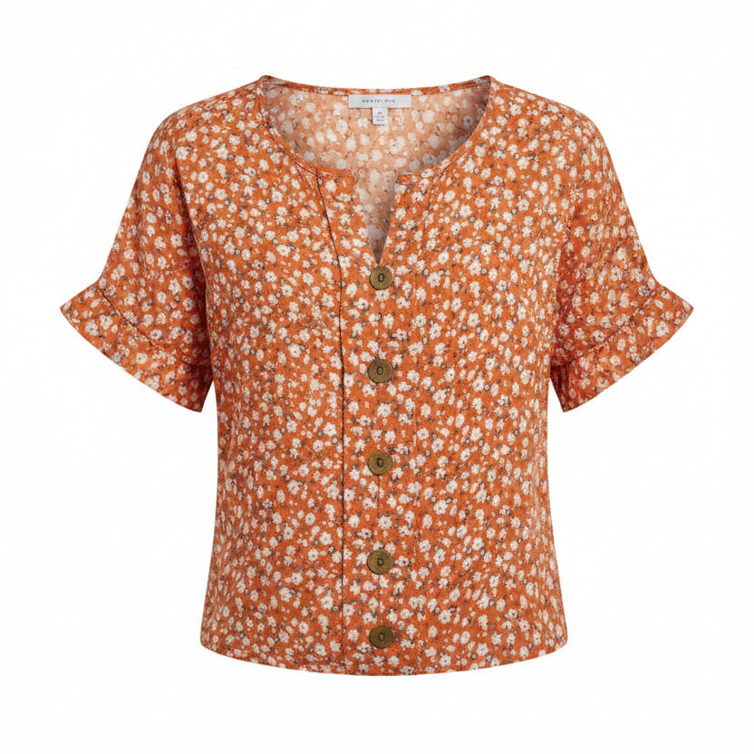 ELEGANTE CAMICETTA FLOREALE DA DONNA