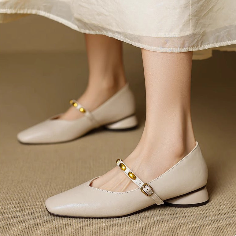 Zyra |  Leather Flats
