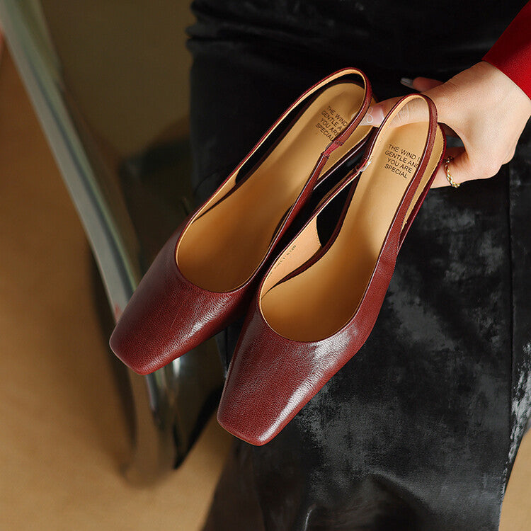 Ersa |  Leather Slingbacks