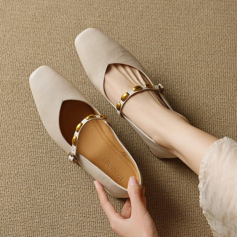 Zyra |  Leather Flats