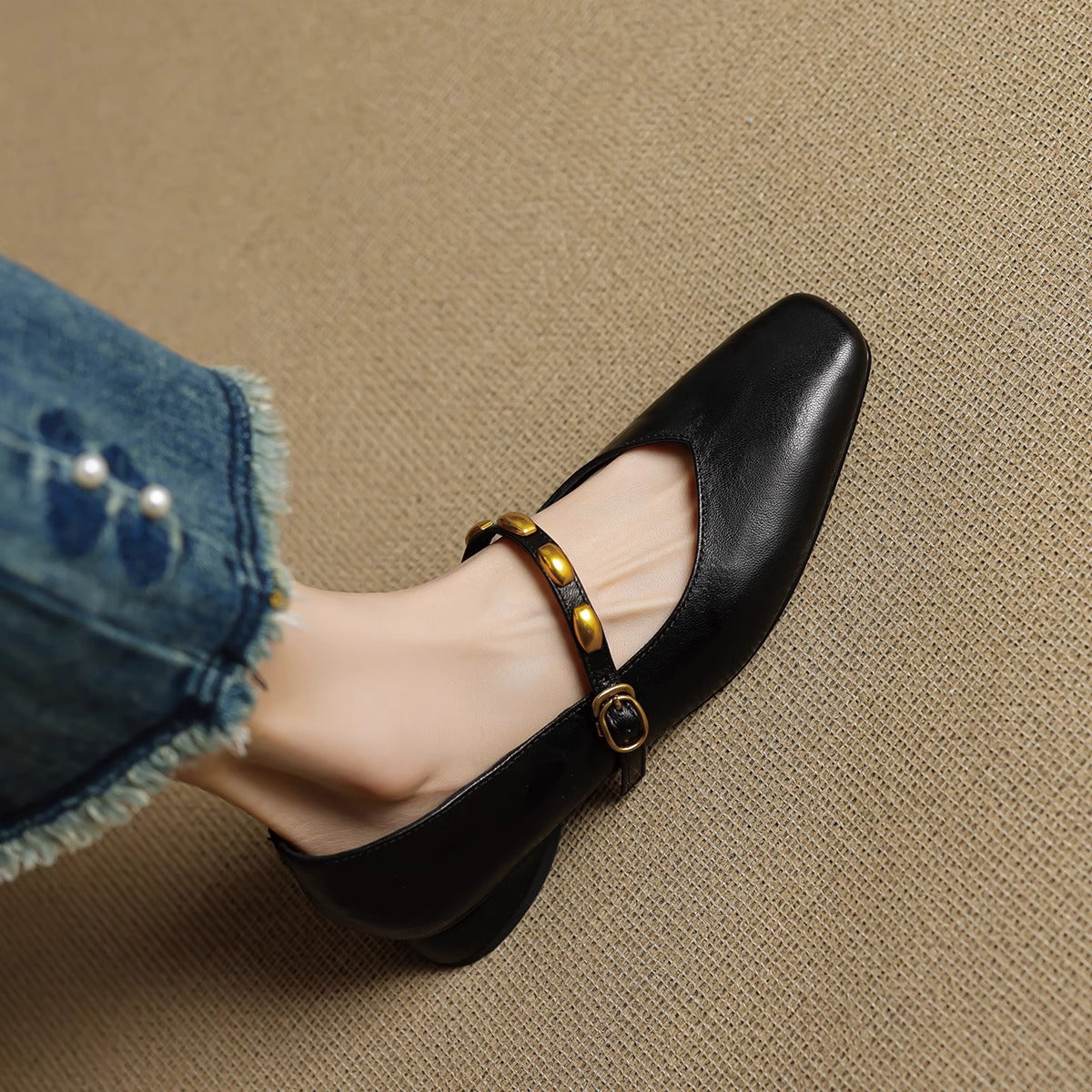 Zyra |  Leather Flats
