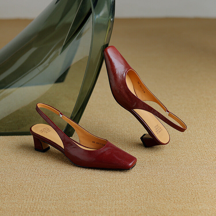 Ersa |  Leather Slingbacks
