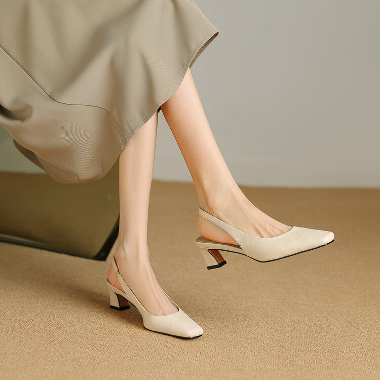 Ersa |  Leather Slingbacks