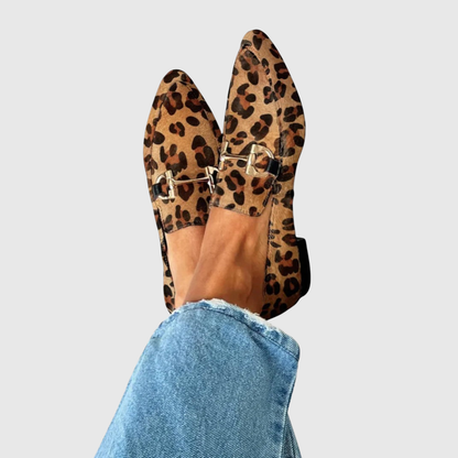 Nina | Mocassini con stampa leopardata