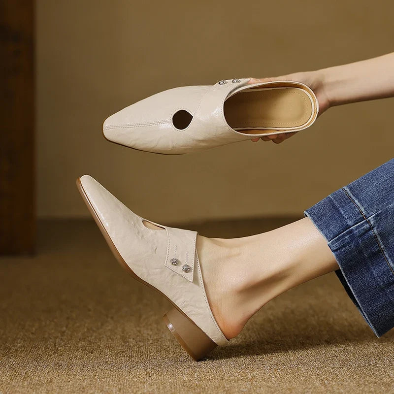 Olga |  Leather Mules