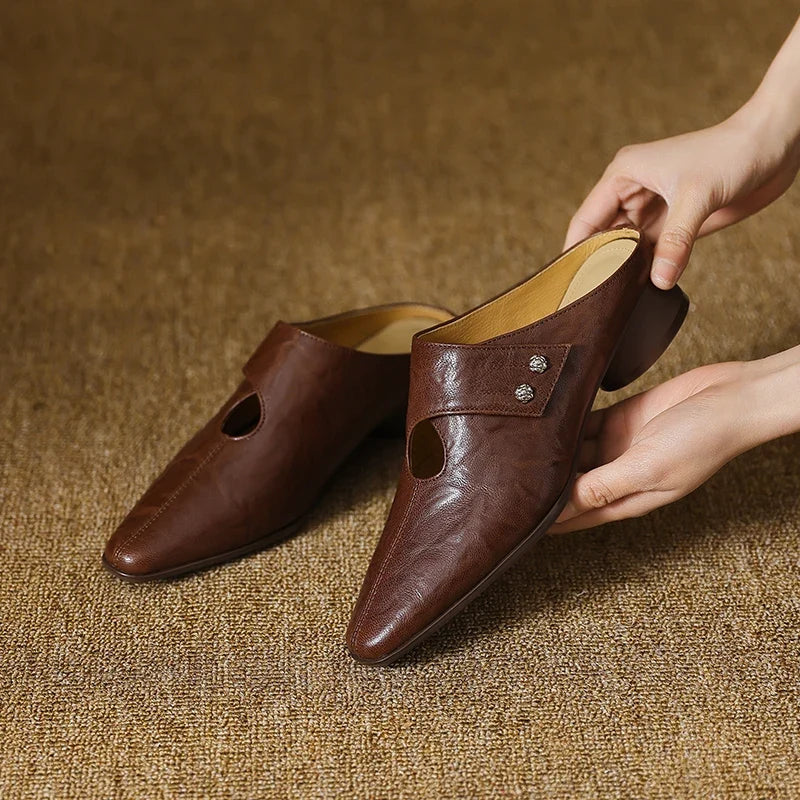 Olga |  Leather Mules