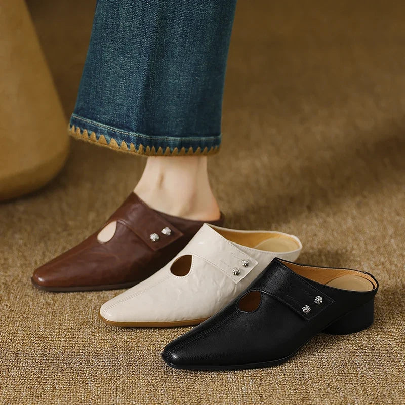 Olga |  Leather Mules