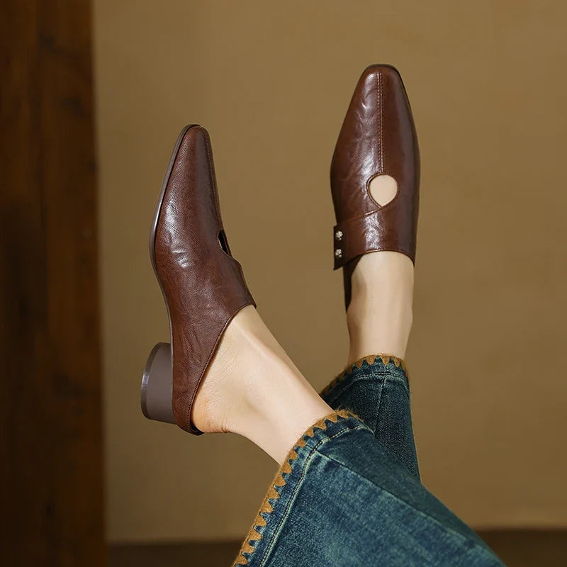 Olga |  Leather Mules