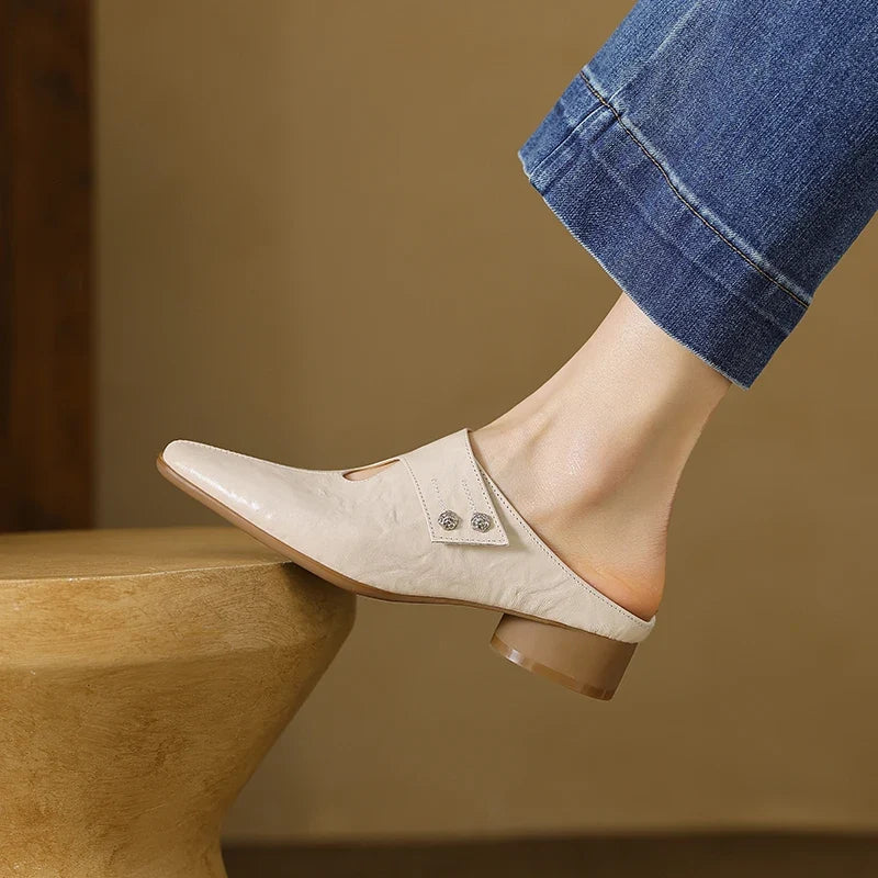 Olga |  Leather Mules