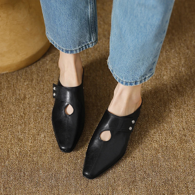 Olga |  Leather Mules