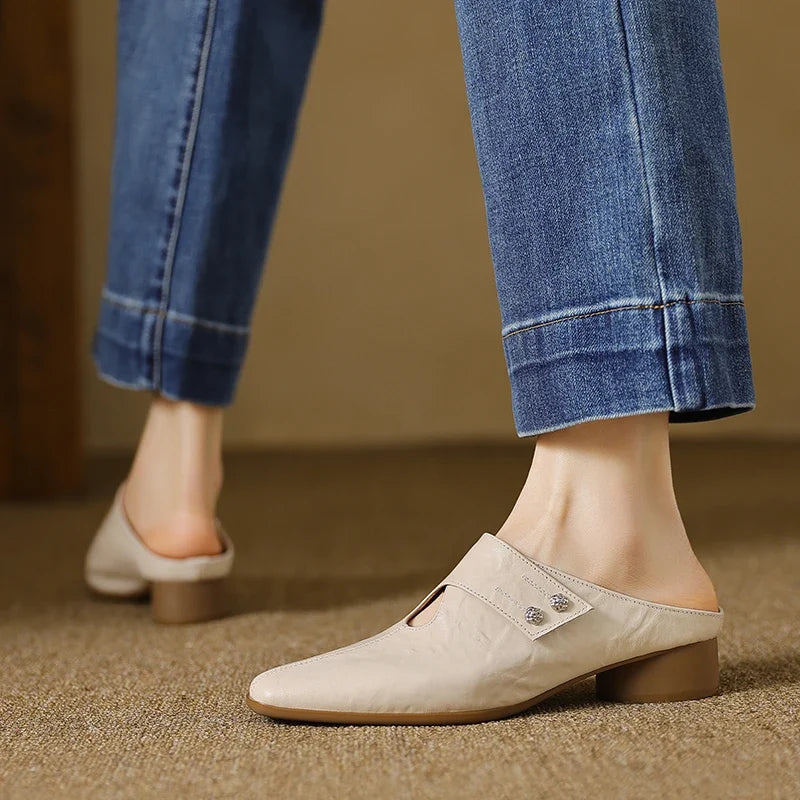 Olga |  Leather Mules