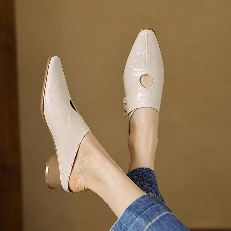 Olga |  Leather Mules