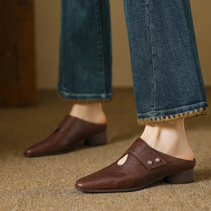 Olga |  Leather Mules