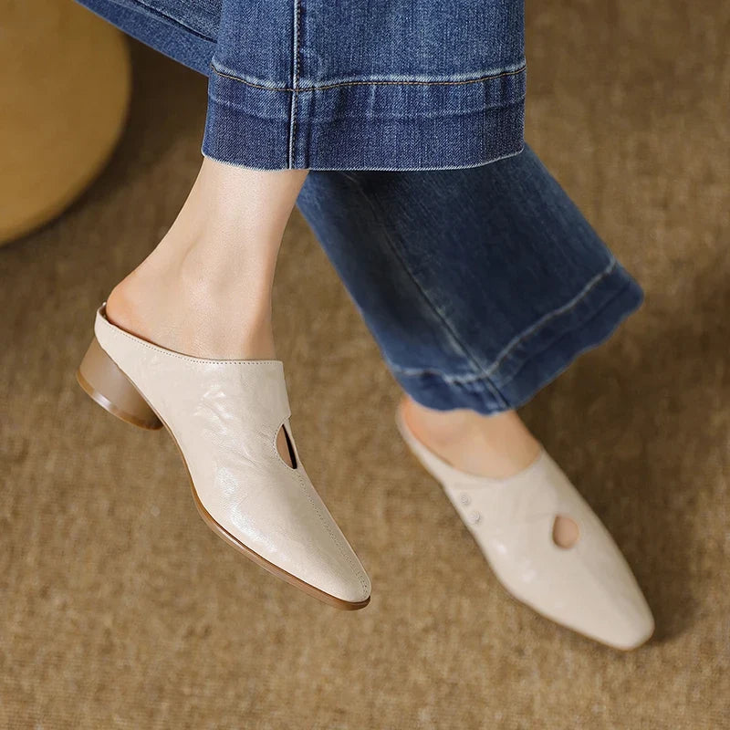 Olga |  Leather Mules