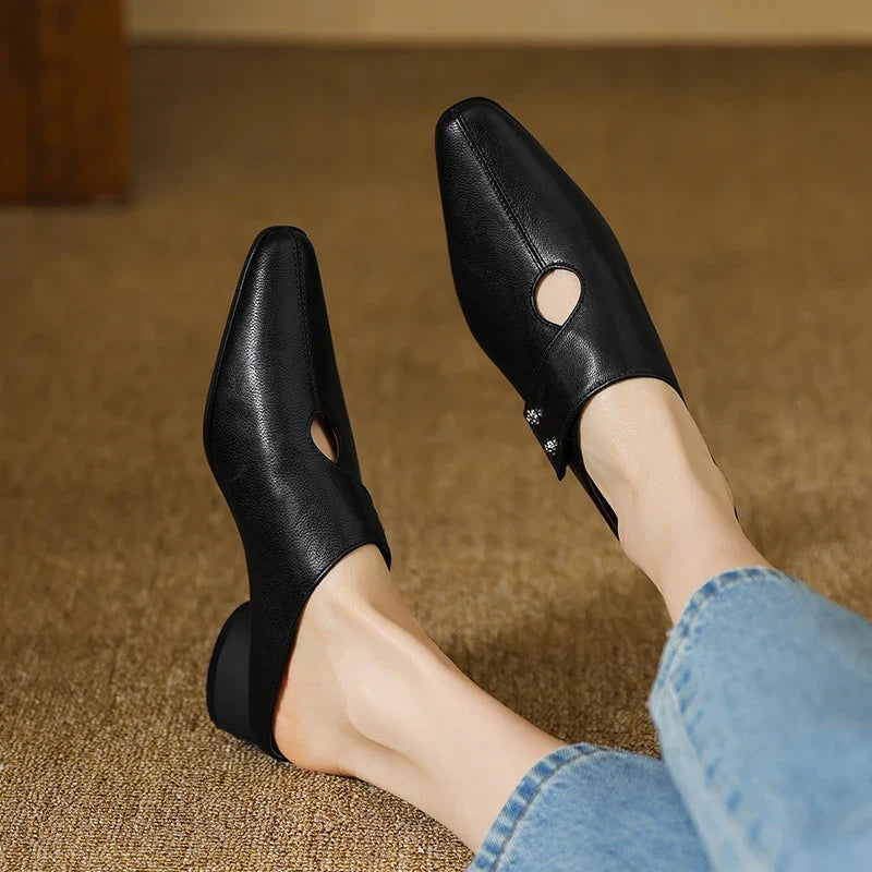Olga |  Leather Mules
