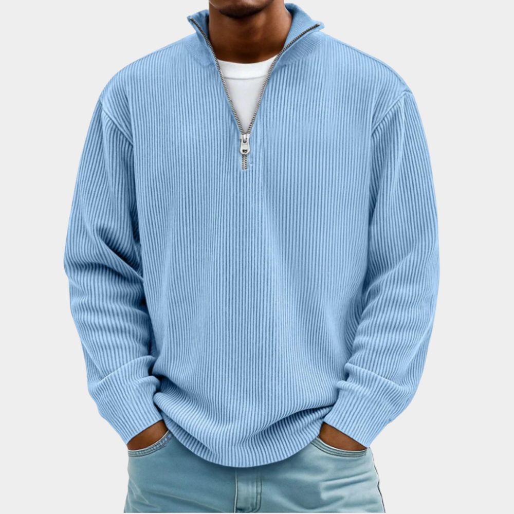 Jan | long-sleeved half-zip sweater