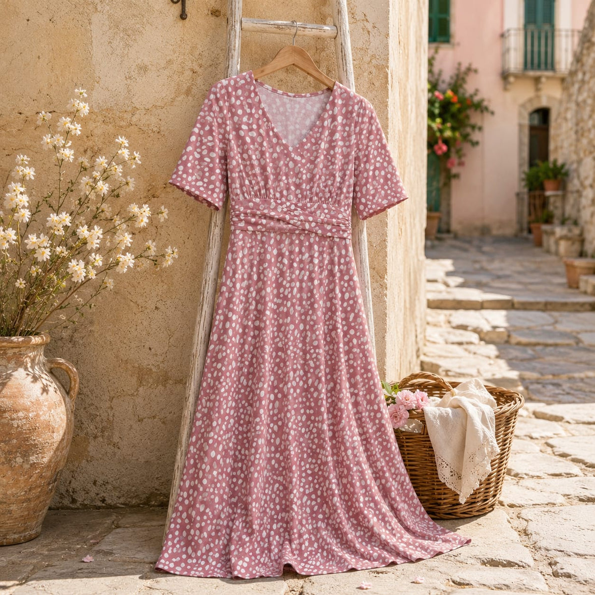 Romy | Abito midi copri-pancia