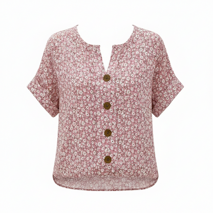 ELEGANTE CAMICETTA FLOREALE DA DONNA