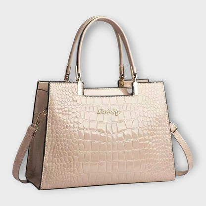 Maison Verdelle - Borsa a mano con motivo coccodrillo