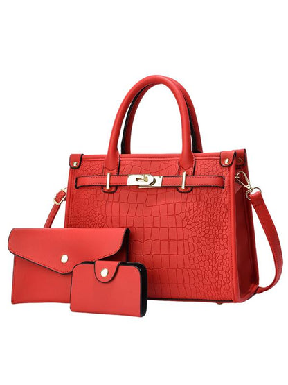 Bella Borsa - Borsa a tracolla con stampa coccodrillo
