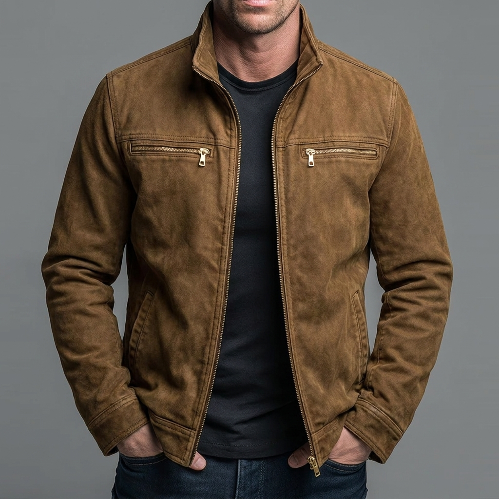 Giacca Vintage in Cotone on chiusura a zip