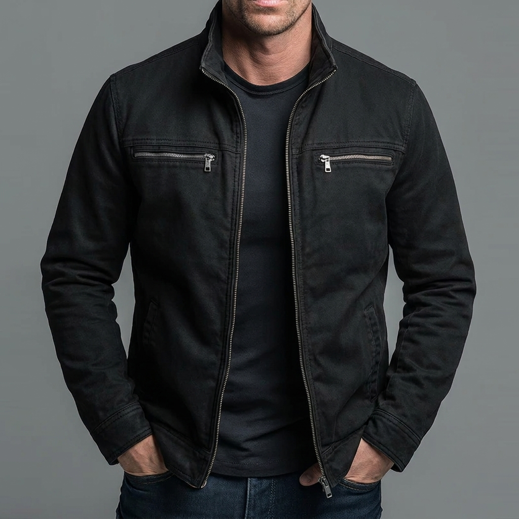 Giacca Vintage in Cotone on chiusura a zip