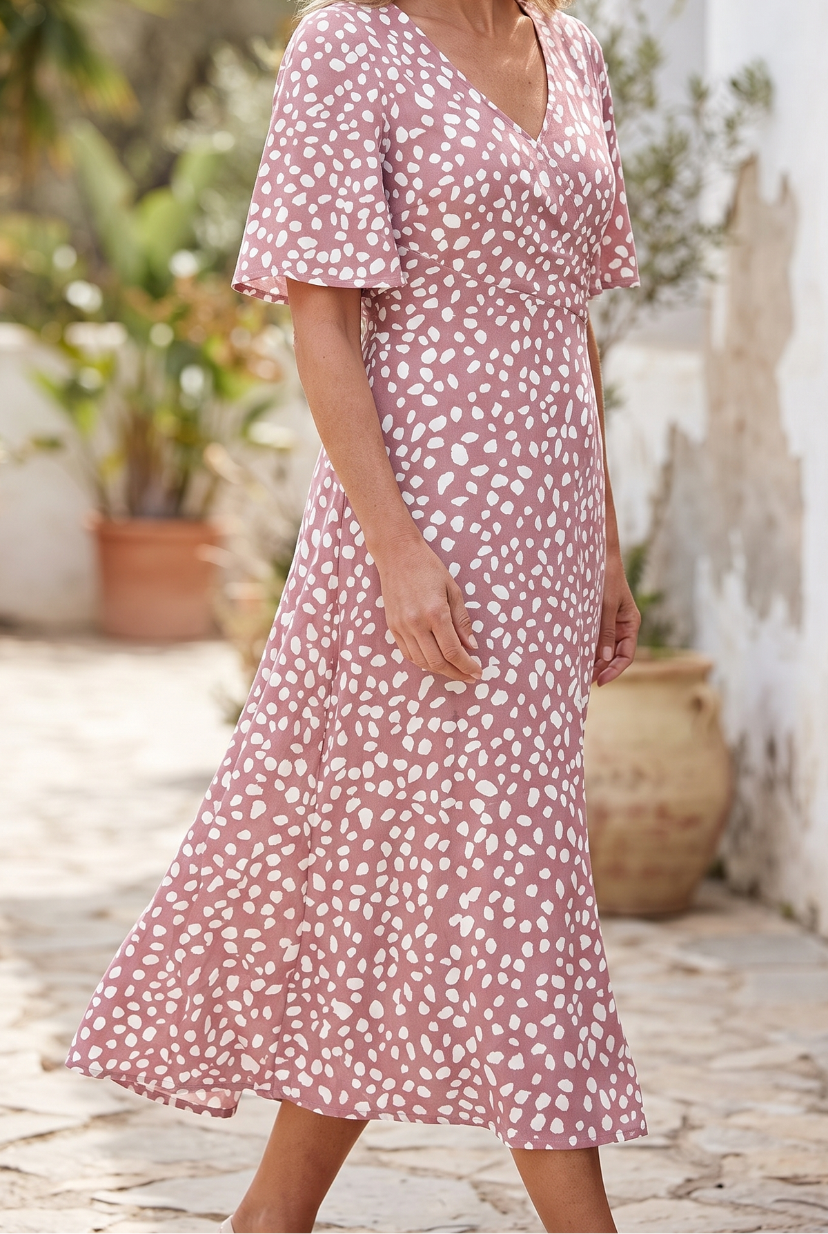 Romy | Abito midi copri-pancia