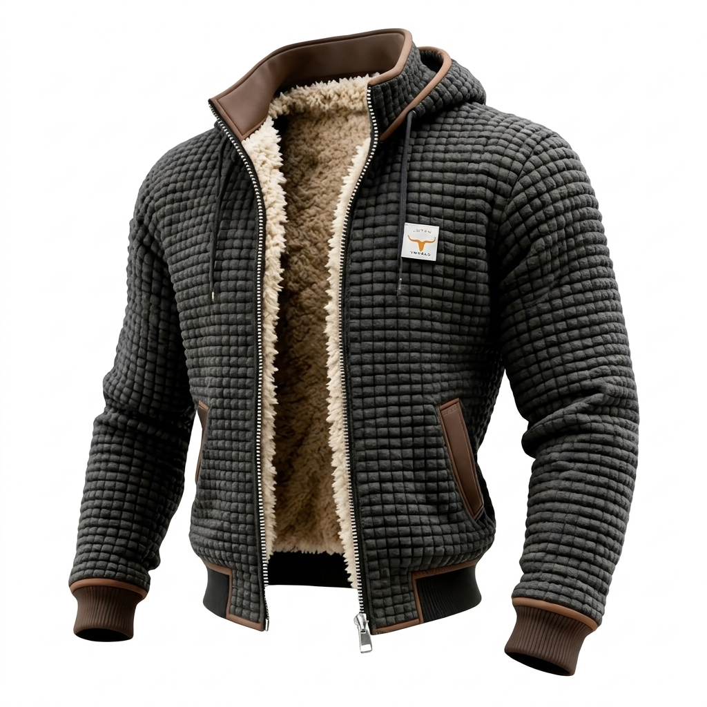Giacca con zip e cappuccio