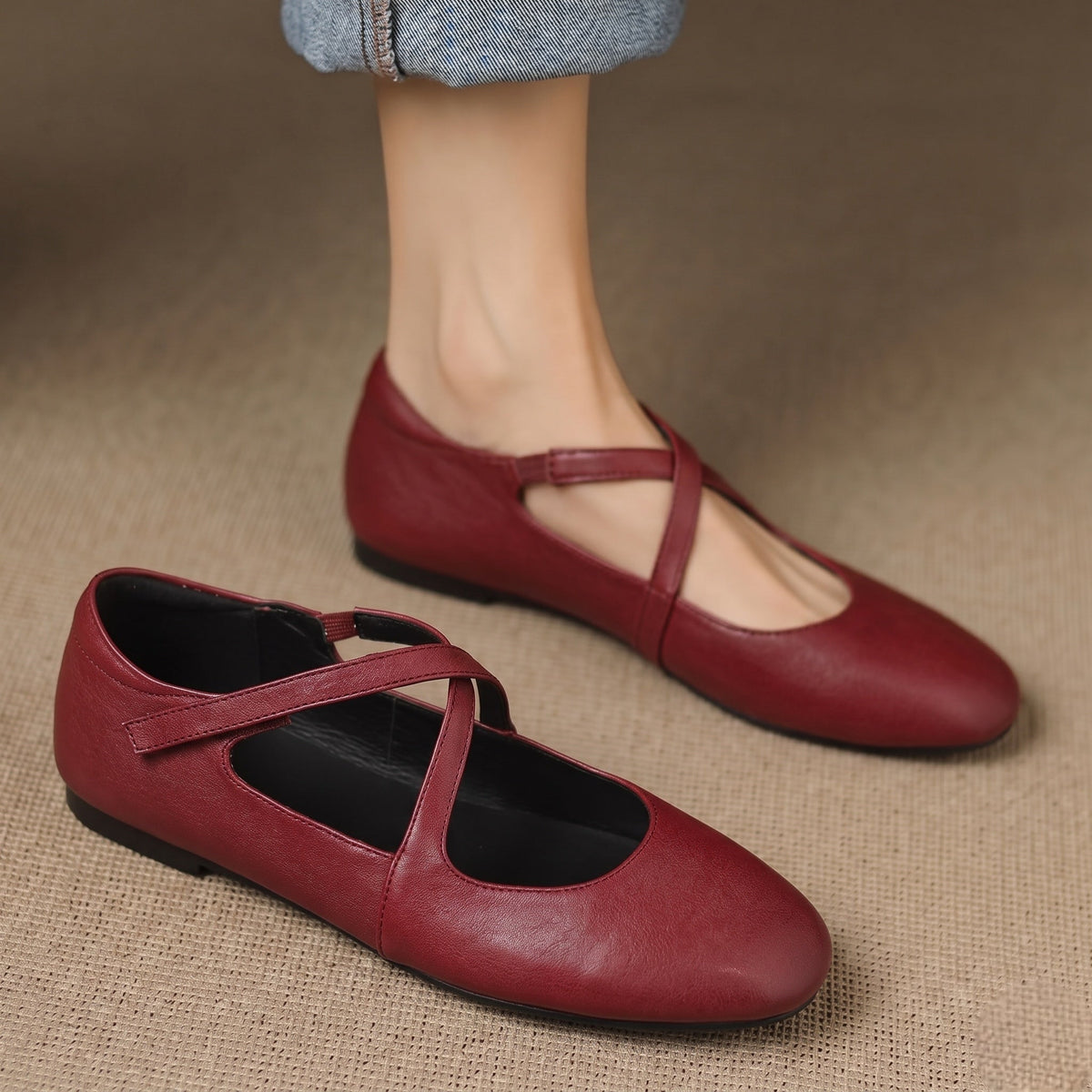 Zeor |  Leather Flats