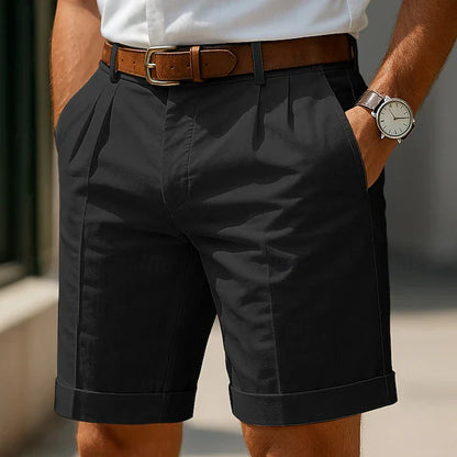 Pantaloncini Estivi Plissettati Da Uomo