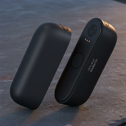 black novana hand warmers in standing position