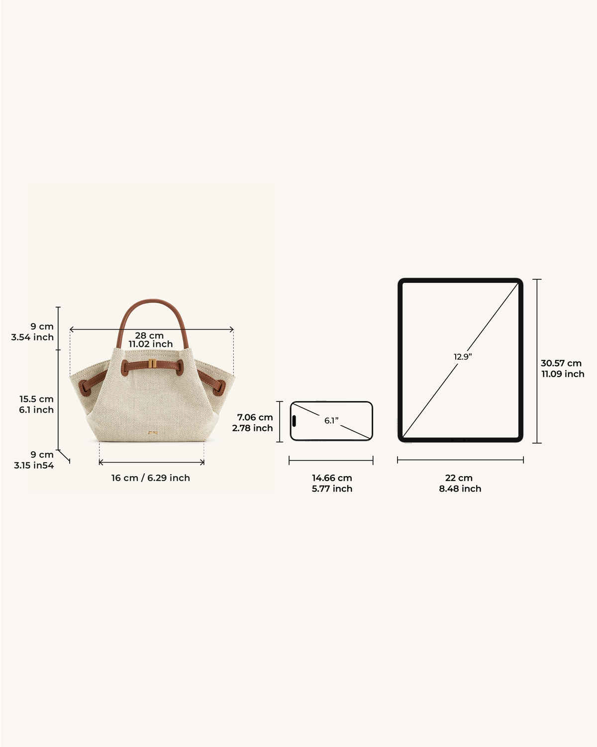 Borsa tote mini JW P