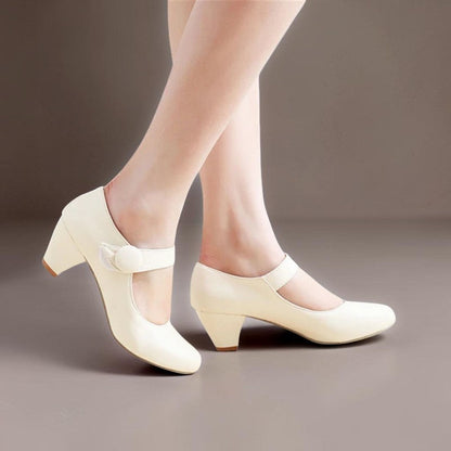 Scarpe Mary Jane Monique con tacco a blocco regolabile