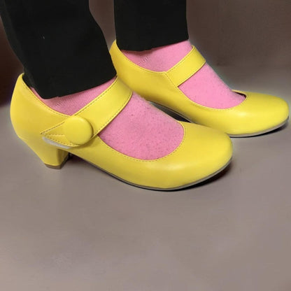 Scarpe Mary Jane Monique con tacco a blocco regolabile