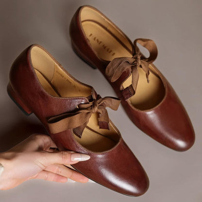 Sophie leather ballerinas with bow