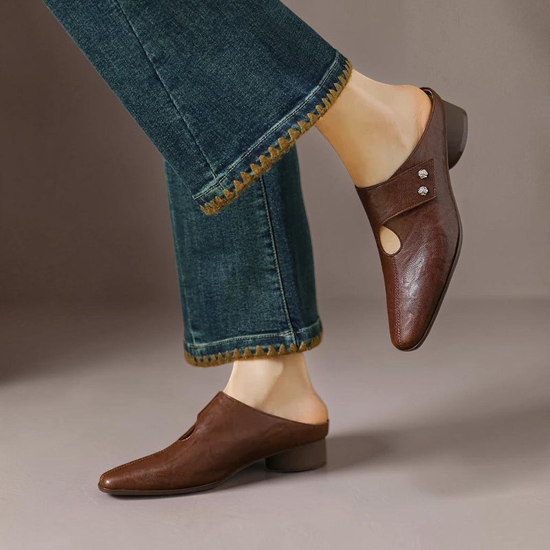Olga |  Leather Mules