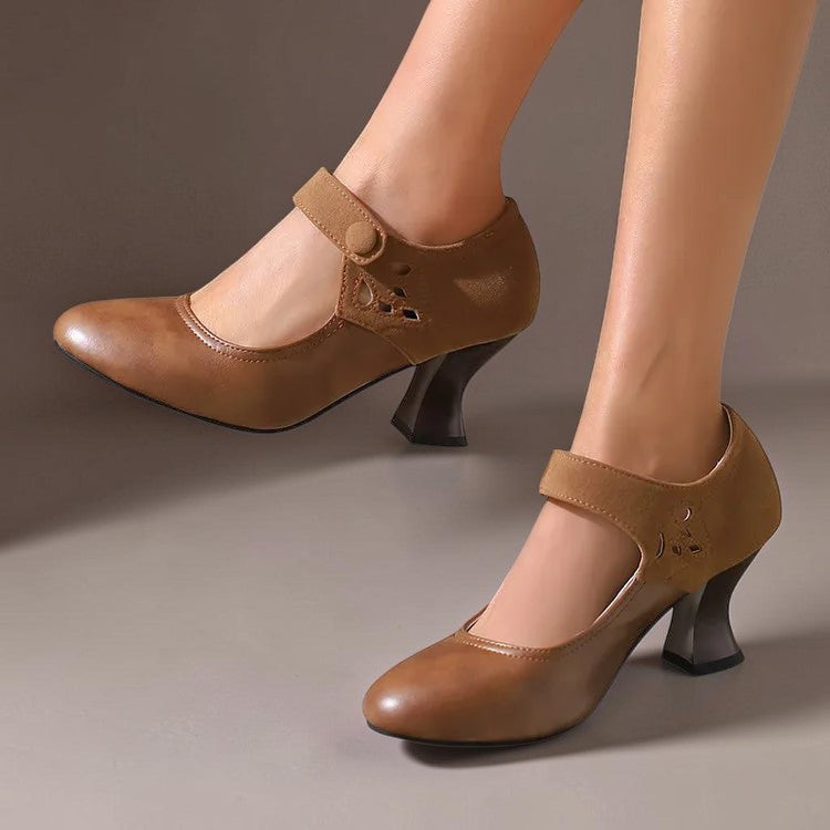 Camille suede pumps with ankle strap