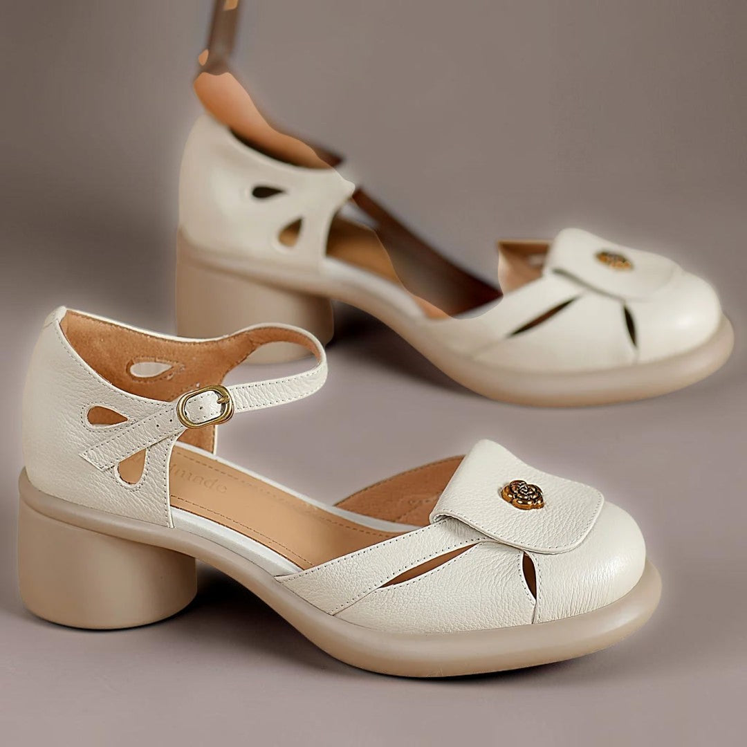Platform sandals with transparent strap