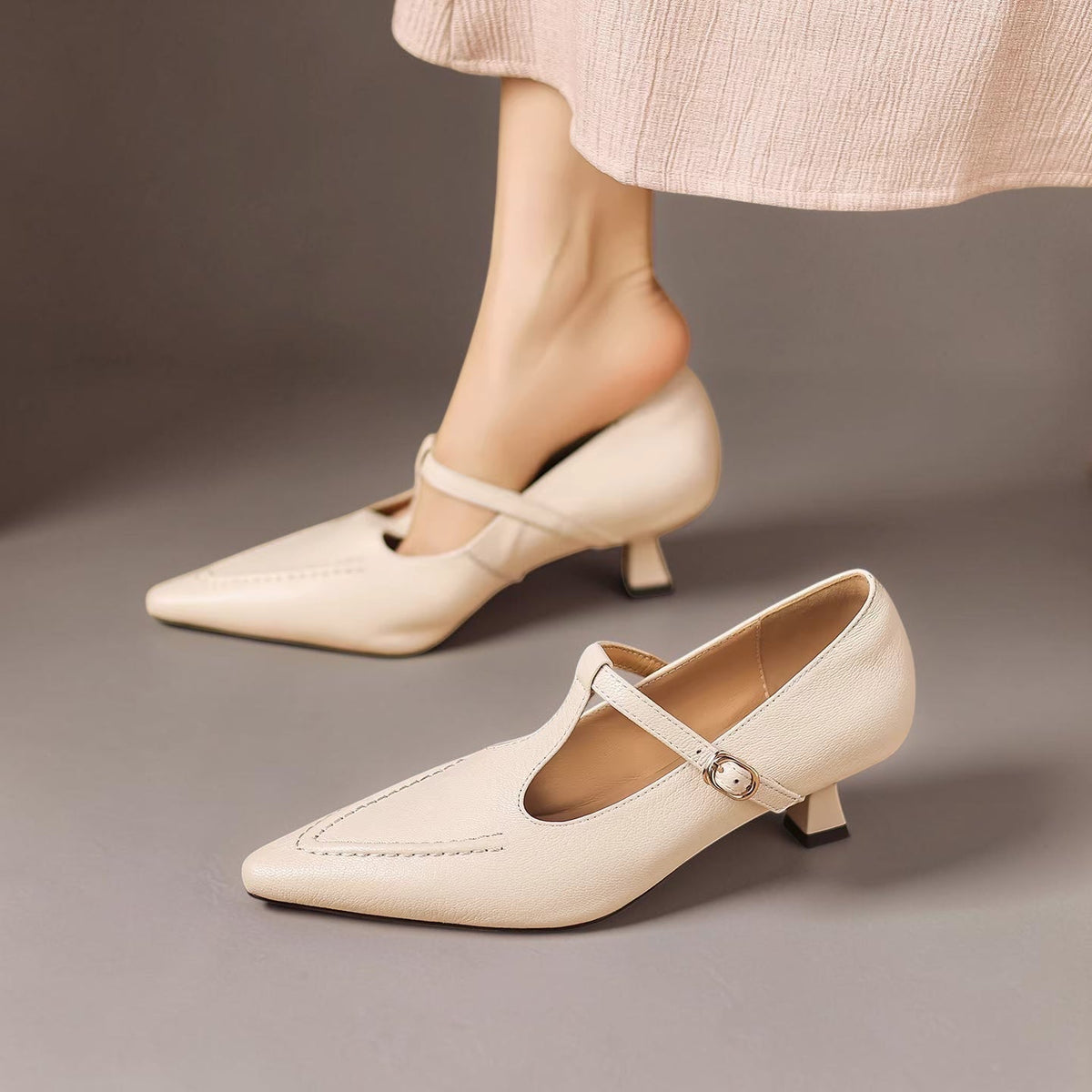 Tirea | Leather Heels