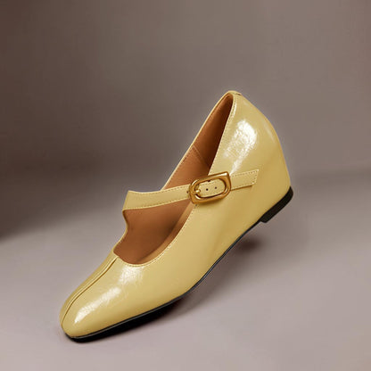 Scarpe Mary Jane in pelle con punta quadrata di Michèle