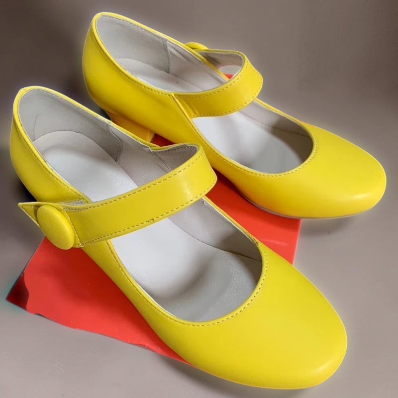 Scarpe Mary Jane Monique con tacco a blocco regolabile