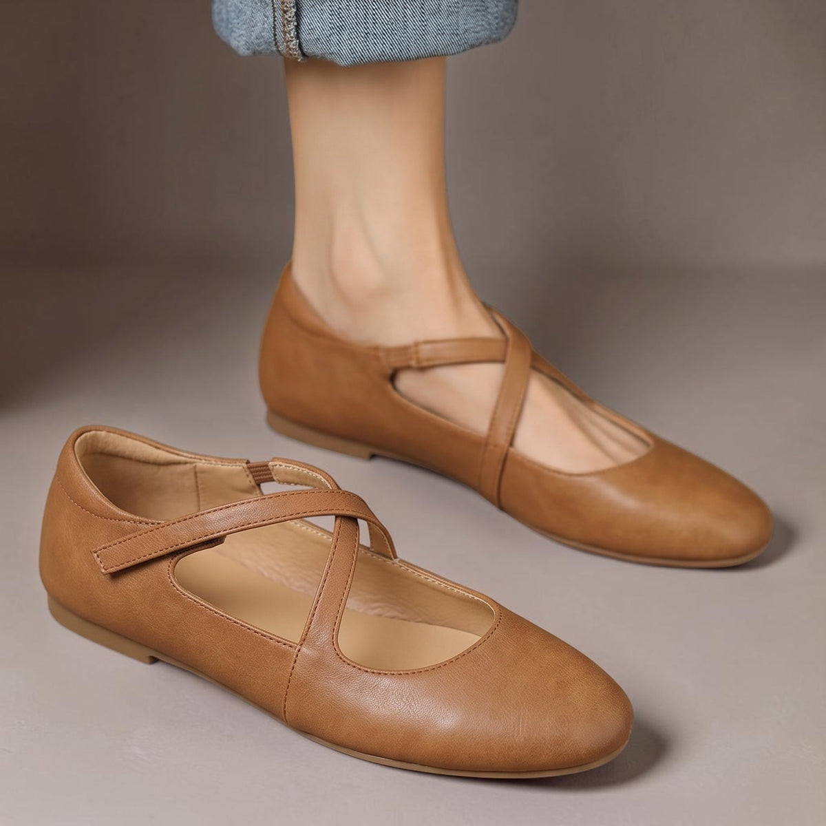 Zeor |  Leather Flats