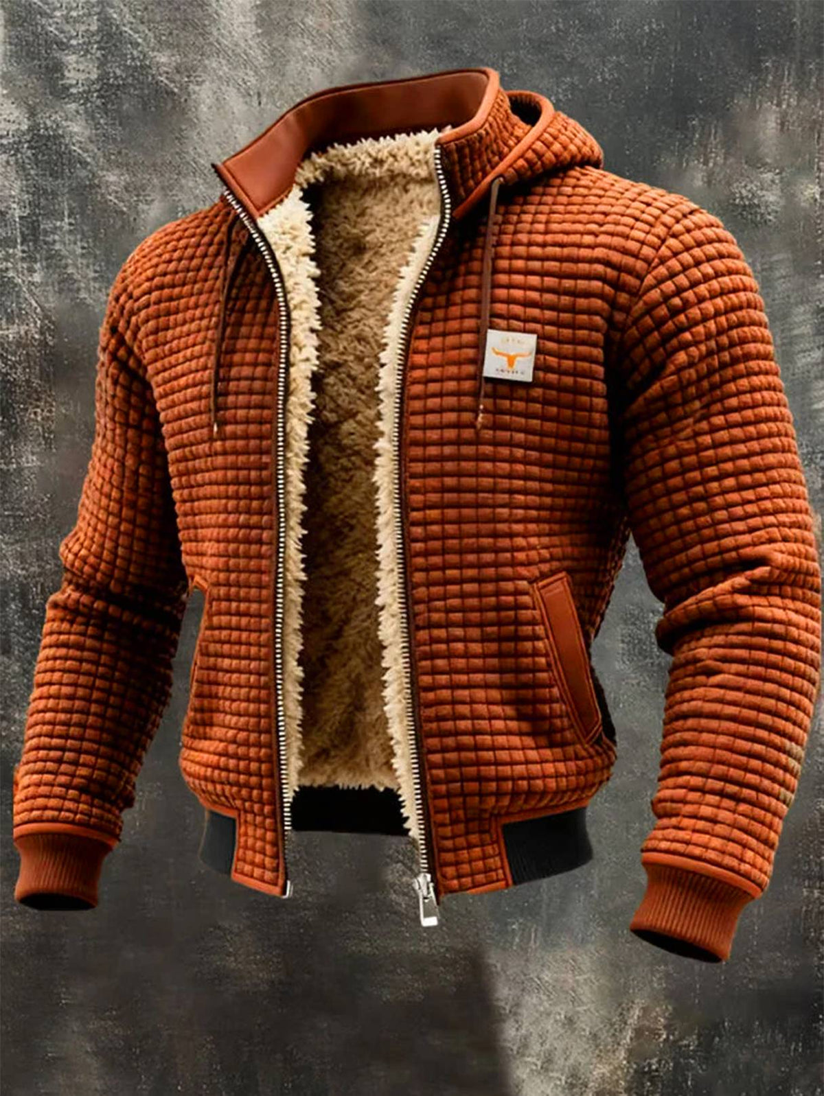 Giacca con zip e cappuccio