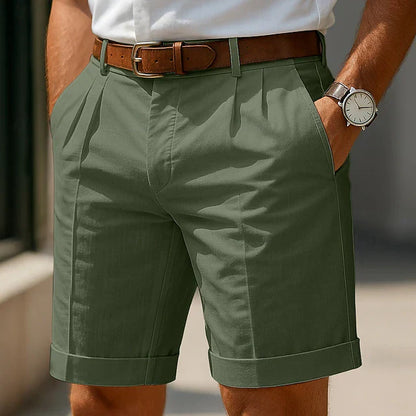 Pantaloncini Estivi Plissettati Da Uomo