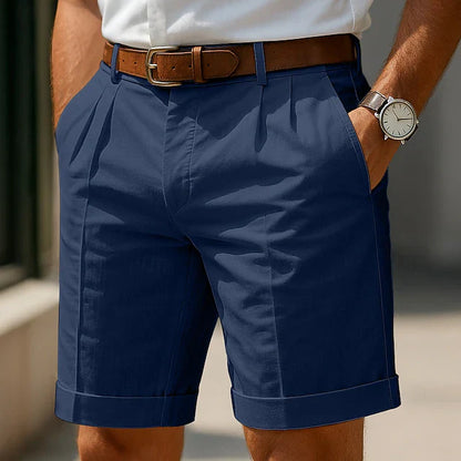 Pantaloncini Estivi Plissettati Da Uomo